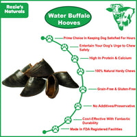 Water Buffalo Hooves - 25/27 Count - Rozie's Pet Supply LLC