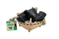 Water Buffalo Horn 14" Cotton Rope Tug Toy Dog Chews-2 Count-10 oz - Rozie's Pet Supply LLC