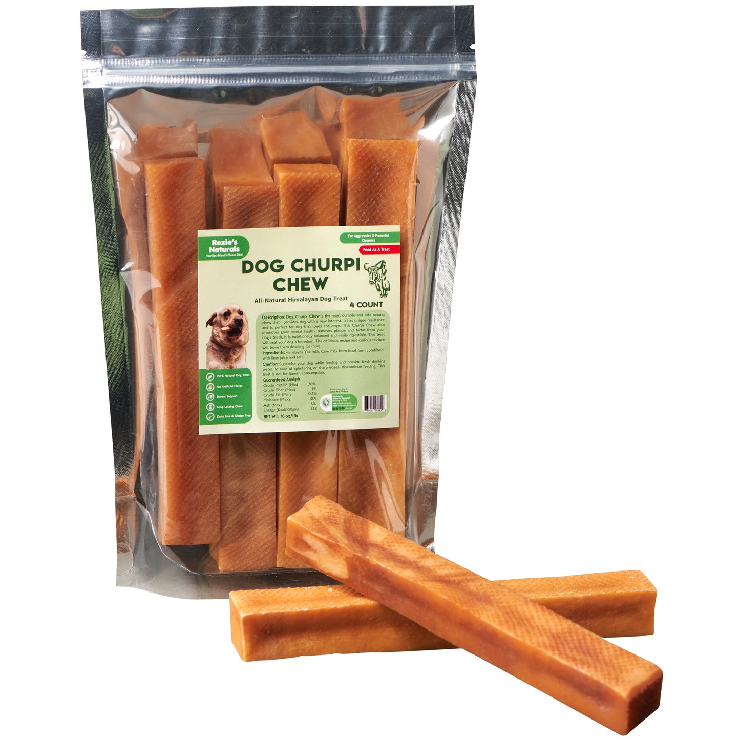 Yak Cheese Churpi Dog Chews-4-5 Count-15 oz